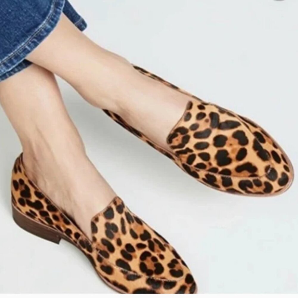 Madewell Leopard Print Calf Hair Orson Loafer, size 5.5